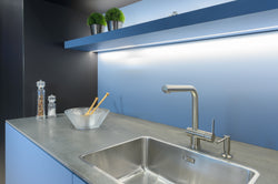 Mizzo Arlori kitchen tap brushed steel