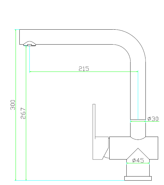 Mizzo Arlori kitchen tap brushed steel