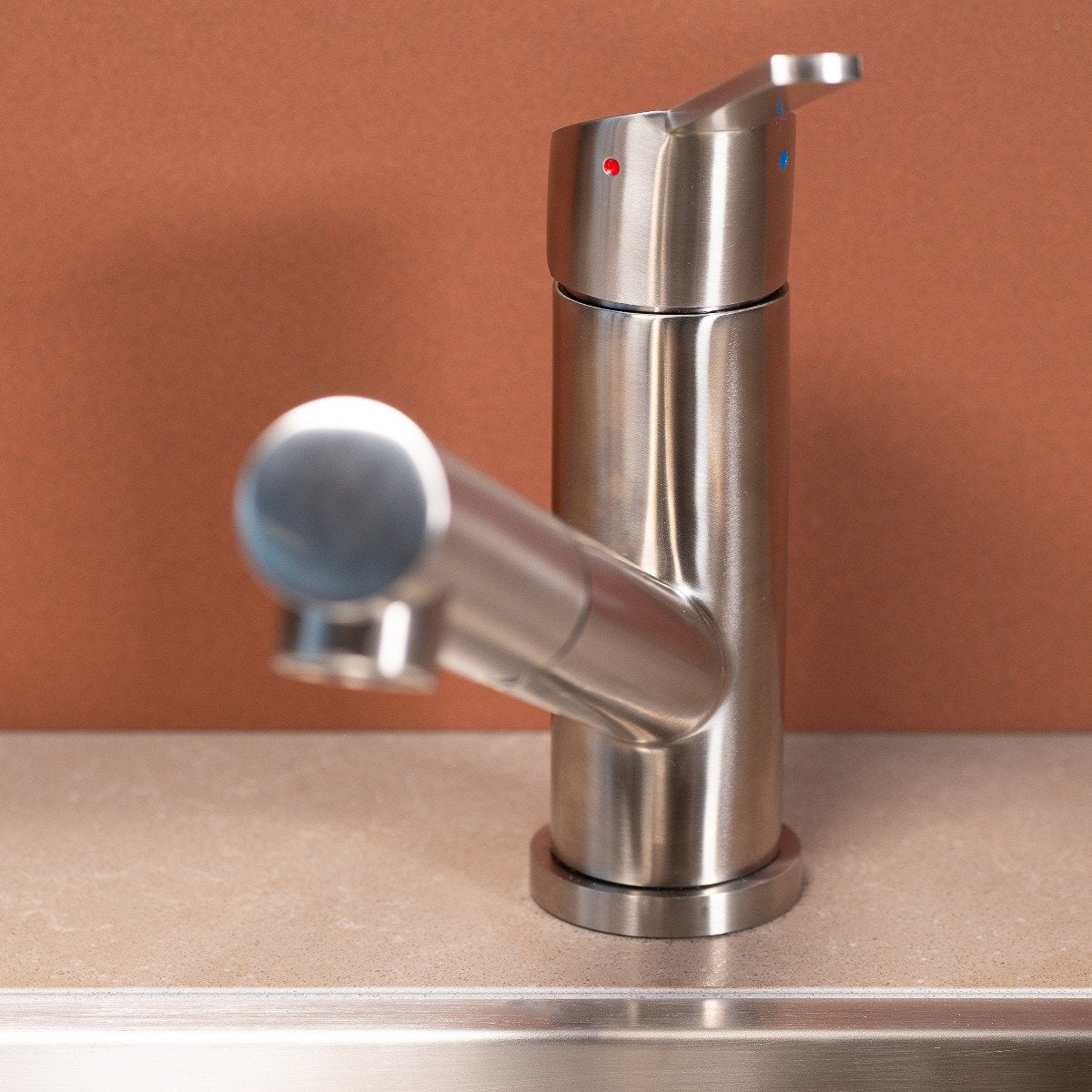Mizzo Patro kitchen tap brushed steel